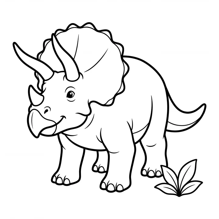 Black-and-white Triceratops.
